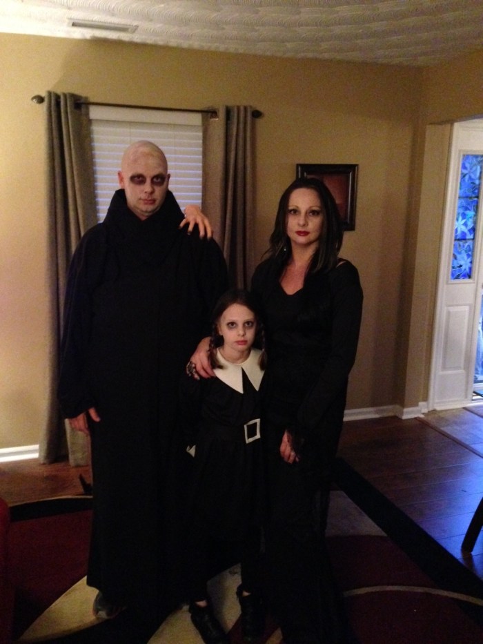 Look who Anastasia and her parents ran into tonight...another Addams family!